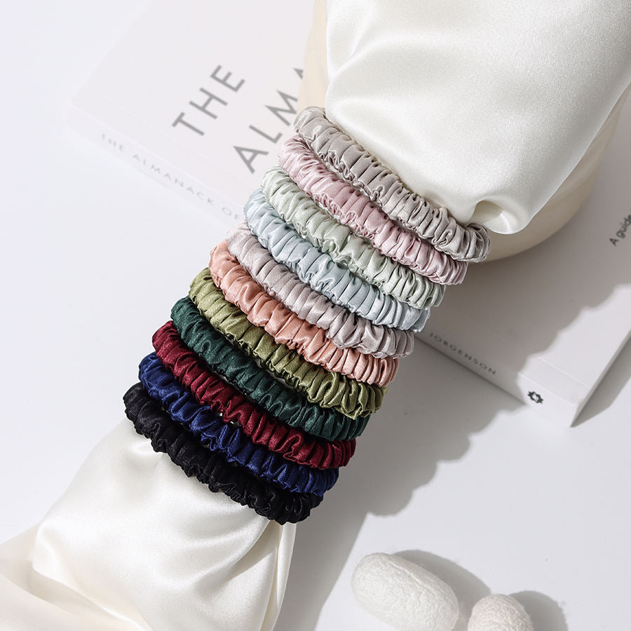 22 Momme Silk Hair Tie - Skinny Scrunchie