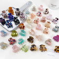 Turquoise Acetate Hair Claw Korean Retro Mini