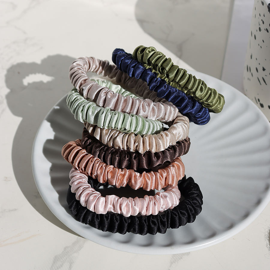Pure Mulberry Silk Skinny Scrunchie